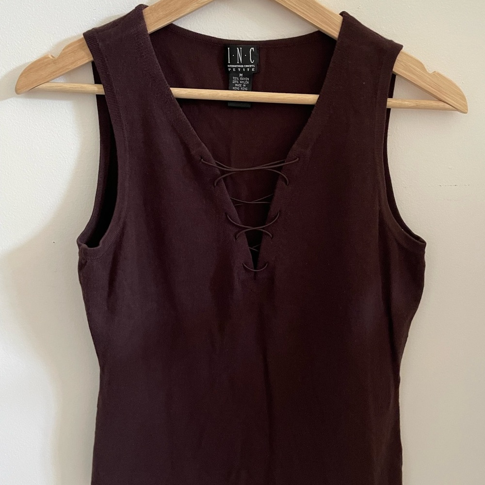 INC | VINTAGE Tank Top w/ Criss-Cross Detail